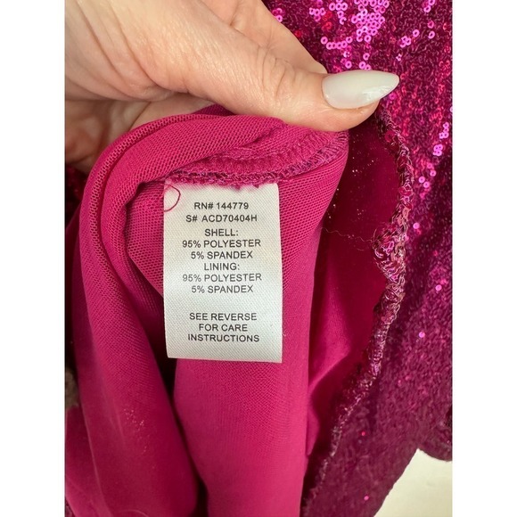 NWT 12th Tribe Unstoppable Fuchsia Sequin Mini Dress SML - Picture 8 of 9